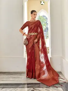 elora Ethnic Motifs Woven Design Zari Banarasi Designer Saree