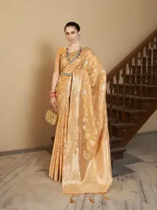 elora Ethnic Motifs Woven Design Zari Banarasi Designer Saree