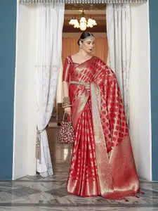 elora Ethnic Motifs Woven Design Zari Silk Blend Banarasi Saree