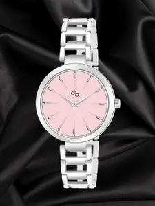 DressBerry Women Pink Dial Bracelet Style Straps Analogue Watch HOBDB-182-SL