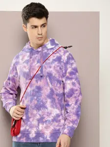Kook N Keech Men Tie & Dye Hooded Cotton Sweatshirt