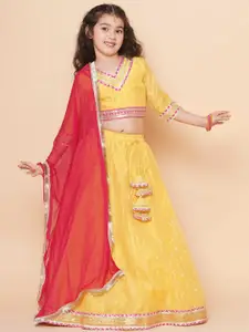 Bitiya by Bhama Girls Ready to Wear Lehenga & Blouse With Dupatta