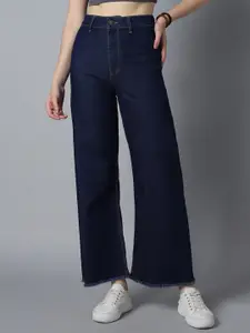 High Star Women Straight Fit High-Rise Clean Look Stretchable Jeans