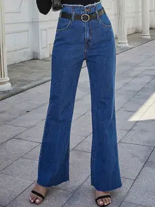 LULU & SKY Women Straight Fit Clean Look High-Rise Jeans