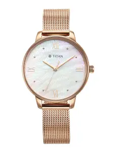Titan Women Water Resistance Stainless Steel Analogue Watch 95238WM01