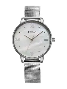 Titan Women Water Resistance Stainless Steel Analogue Watch 95238SM01