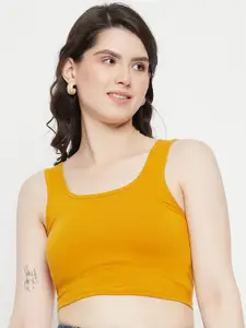 Hypernation Ribbed Fitted Crop Top