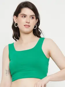 Hypernation Ribbed Fitted Crop Top