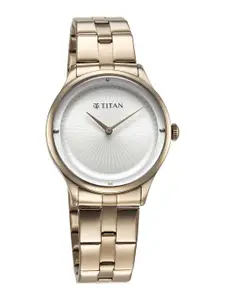 Titan Women Water Resistance Stainless Steel Analogue Watch 95185WM01