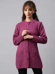 One Femme Women Solid Woollen Longeline Sweater