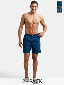 Jockey Pack Of 2 Super Combed Mercerized Cotton Woven Printed Boxer Shorts-US57