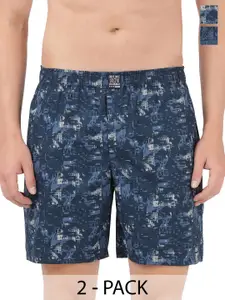 Jockey Pack Of 2 Super Combed Mercerized Cotton Woven Printed Boxer Shorts-US57