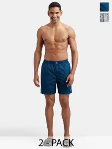 Jockey Pack Of 2 Super Combed Mercerized Cotton Woven Printed Boxer Shorts-US57