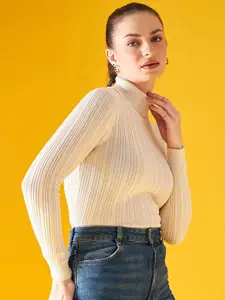 98 Degree North Striped Turtle Neck Pullover