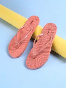 max Women Self Design Thong Flip-Flops
