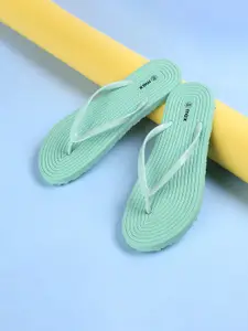 max Women Self Design Thong Flip-Flops