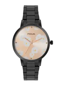FCUK Women Embellished Dial & Stainless Steel Bracelet Style Straps Analogue Watch FK00022C