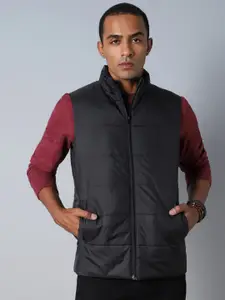 High Star Mock Collar Sleeveless Padded Jacket