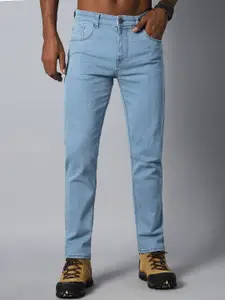 High Star Men Straight Fit Mid-Rise Clean Look Stretchable Jeans