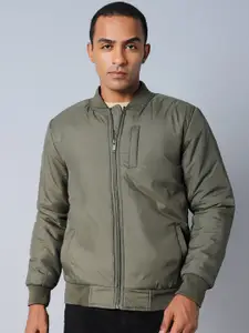 High Star Stand Collar Long Sleeve Bomber Jacket