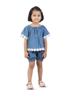 Budding Bees Girls Cotton Top With Shorts