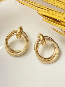Ayesha Gold-Toned Contemporary Hoop Earrings