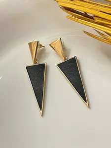 Ayesha Gold-Plated Triangular Drop Earrings