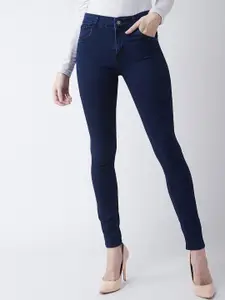 DressBerry Women Navy Blue Skinny Fit Clean Look Stretchable Jeans