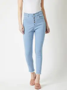 DressBerry Women Clean Look Skinny Fit High-Rise Cotton Stretchable Jeans