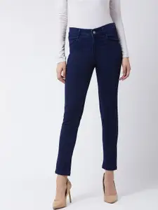 DressBerry Women Navy Blue Skinny Fit Stretchable Jeans