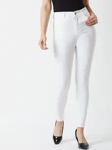 DressBerry Women White Skinny Fit Clean Look Stretchable Jeans