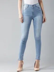 DressBerry Women Blue Skinny Fit High-Rise Light Fade Stretchable Jeans