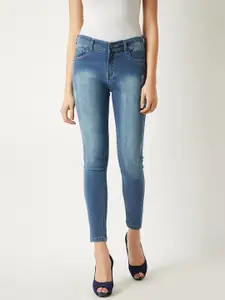 DressBerry Women Skinny Fit High-Rise Low Distress Light Fade Stretchable Jeans