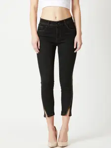 DressBerry Women Skinny Fit High Rise Clean Look Cropped Stretchable Jeans