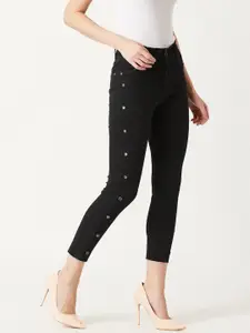DressBerry Women Black Slim Fit High-Rise Stretchable Jeans