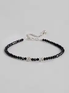 Anouk Women Silver-Plated Stones Studded Anklet