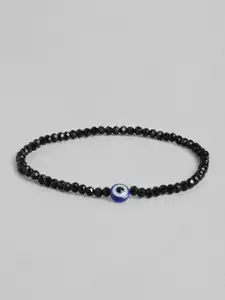 Anouk Silver-Plated Evil Eye Beaded Anklet