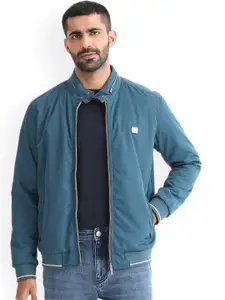 RARE RABBIT Men Royban Regular Fit Bomber Jacket