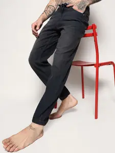 Campus Sutra Men Grey Smart Slim Fit Low Distress Light Fade Stretchable Jeans
