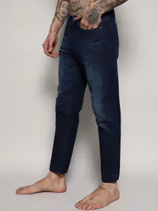 Campus Sutra Men Blue Smart Slim Fit Mildly Distressed Light Fade Stretchable Jeans