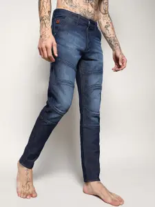 Campus Sutra Men Navy Blue Smart Slim Fit Low Distress Light Fade Stretchable Jeans