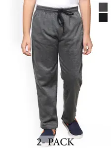 IndiWeaves Boys Pack of 2  Mid-Rise Track Pants