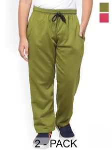 IndiWeaves Boys Pack of 2 Mid-Rise Track Pants