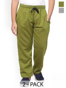 IndiWeaves Boys Pack Of 2 Mid-Rise Track Pants