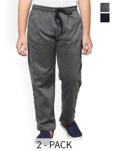 IndiWeaves Boys Pack Of 2 Mid-Rise Fleece Track Pants