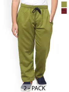 IndiWeaves Boys Pack Of 2 Mid-Rise Fleece Track Pants