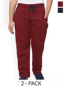 IndiWeaves Boys Pack of 2 Mid-Rise Fleece Track Pants