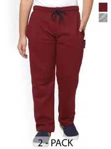 IndiWeaves Pack Of 2 Boys Mid-Rise Fleece Track Pants