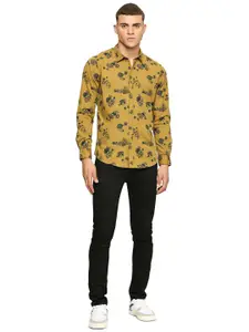 Pepe Jeans Floral Printed Spread Collar Pure Cotton Casual Shirt