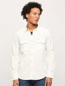 Pepe Jeans Regular Fit Spread Collar Pocket Detail Cotton Casual Shirt